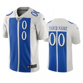 Tröjor Detroit Lions White Custom Blå City Edition Vapor Limited - Män